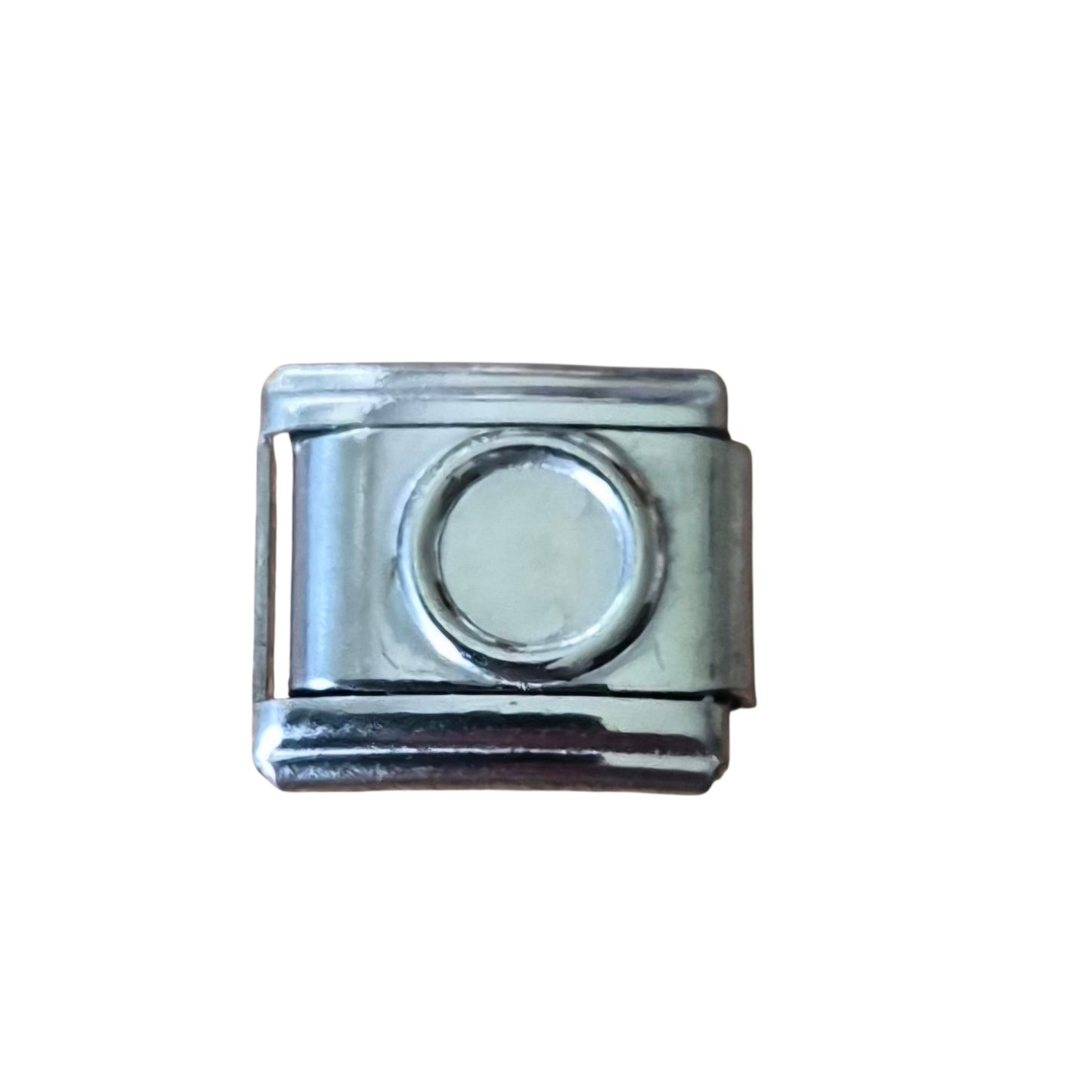 Silver Circle Italian Charm