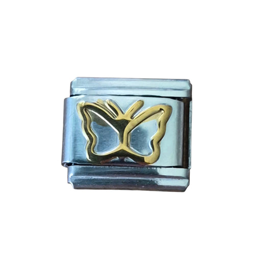 Gold Butterfly Italian Charm